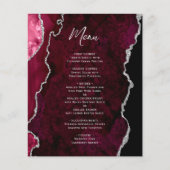 Menu de mariage Budget Bourgogne Agate Argent (Devant)