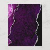 Menu de mariage Budget Violet Agate Argent (Dos)