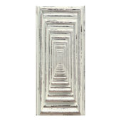 Menu de mariage cadre blanc rustique et toile de j (Dos)