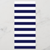 Menu de mariage calligraphie élégante bleu marine (Dos)