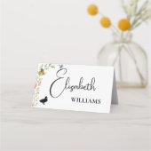 Menu de mariage canard Floral Boho Fleur Sauvage (Devant)