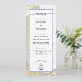 Menu de mariage carte nautique de Duxbury Harbor M (Debout devant)