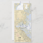 Menu de mariage carte nautique de Duxbury Harbor M (Dos)