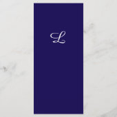 Menu de mariage catholique intemporel avec monogra (Dos)
