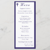 Menu de mariage catholique intemporel avec monogra (Devant)