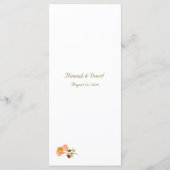 Menu de mariage catholique Rose Terracotta (Dos)