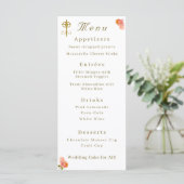 Menu de mariage catholique Rose Terracotta (Debout devant)