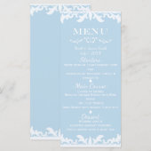 Menu de mariage Cendrillon pour toujours heureux (Devant / Derrière)