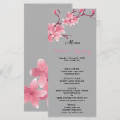 Menu de mariage Cerisier en fleurs (Devant / Derrière)