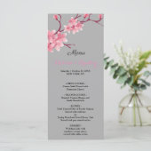 Menu de mariage Cerisier en fleurs (Debout devant)