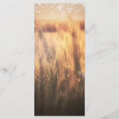 Menu de mariage champêtre rustique Champ de blé (Dos)