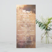 Menu de mariage champêtre rustique Champ de fleurs (Debout devant)