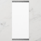 Menu de mariage chic argent royal bleu (Dos)