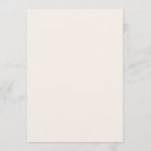 Menu de mariage chic de jardin de fleurs sauvages (Dos)