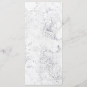 Menu de mariage chic en marbre blanc et gris (Dos)