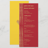 Menu de mariage Chili Lemon (Devant / Derrière)