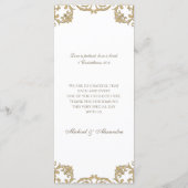 Menu de mariage chrétien baroque au monogramme orn (Dos)