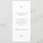 Menu de mariage chrétien élégant avec monogramme p (Dos)