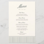 Menu de mariage classique à rayure fine de l'Épine (Devant)