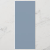 Menu de mariage classique bleu poussiéreux (Dos)