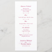 Menu de mariage classique de Bourgogne (Dos)