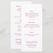 Menu de mariage classique de Bourgogne (Devant / Derrière)