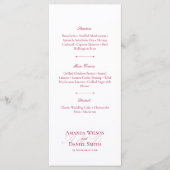 Menu de mariage classique de Bourgogne (Devant)