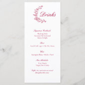Menu de mariage classique de Bourgogne avec accent (Dos)