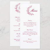 Menu de mariage classique de Bourgogne avec accent (Devant / Derrière)