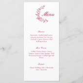Menu de mariage classique de Bourgogne avec accent (Devant)