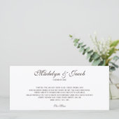 Menu de mariage classique marron (Debout devant)