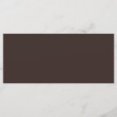 Menu de mariage classique marron (Dos)