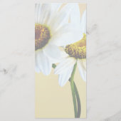 Menu de mariage coeur avec des marguerites (Dos)