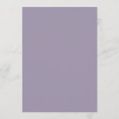 Menu de mariage cœurs dorés photo moderne violet (Dos)