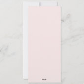 Menu de mariage confettis points roses or (Dos)