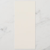Menu de mariage crème écriture moderne (Dos)