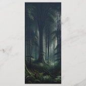 Menu de mariage d'anniversaire de la forêt sombre  (Dos)