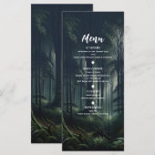 Menu de mariage d'anniversaire de la forêt sombre  (Devant / Derrière)