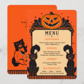 Menu de mariage dans le style de décoration Hallow (Devant / Derrière)