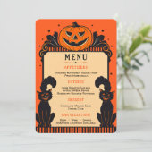 Menu de mariage dans le style de décoration Hallow (Debout devant)