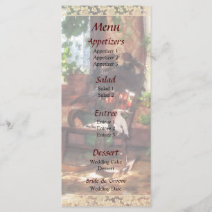 Menu de mariage dans un salon victorien avec rocki