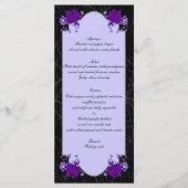 Menu de Mariage de automne Floral Rose violet Spid (Devant)