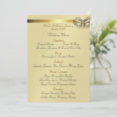 Menu de mariage de bijou de vert de mascarade d'or (Debout devant)