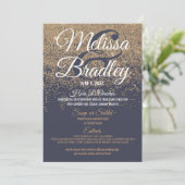 Menu de mariage de bleu marine d'étincelles de (Debout devant)