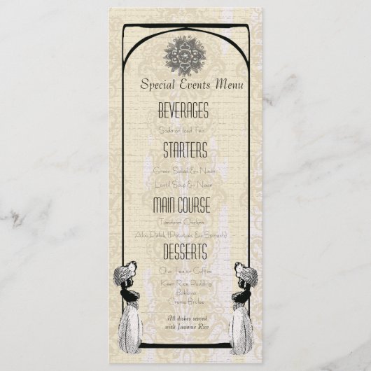 Menu de mariage de Chambre de Shisha de mille et (Devant)