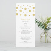 Menu de mariage de confettis de parties (Debout devant)