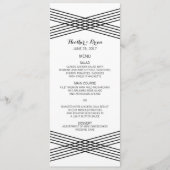 Menu de Mariage de décoration moderne noir blanc (Devant)