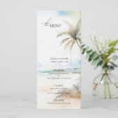 Menu de mariage de destination au palmier tropical (Debout devant)