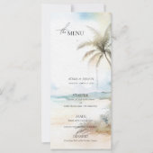 Menu de mariage de destination au palmier tropical (Devant)