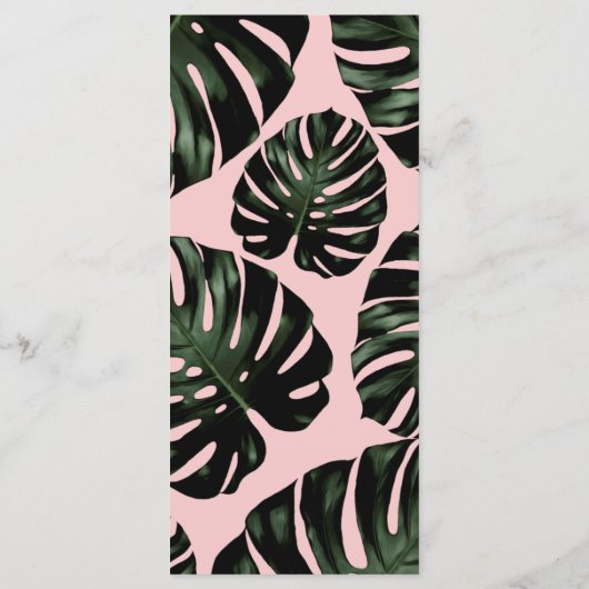 Menu de mariage de destination verte de verdure tr (Dos)